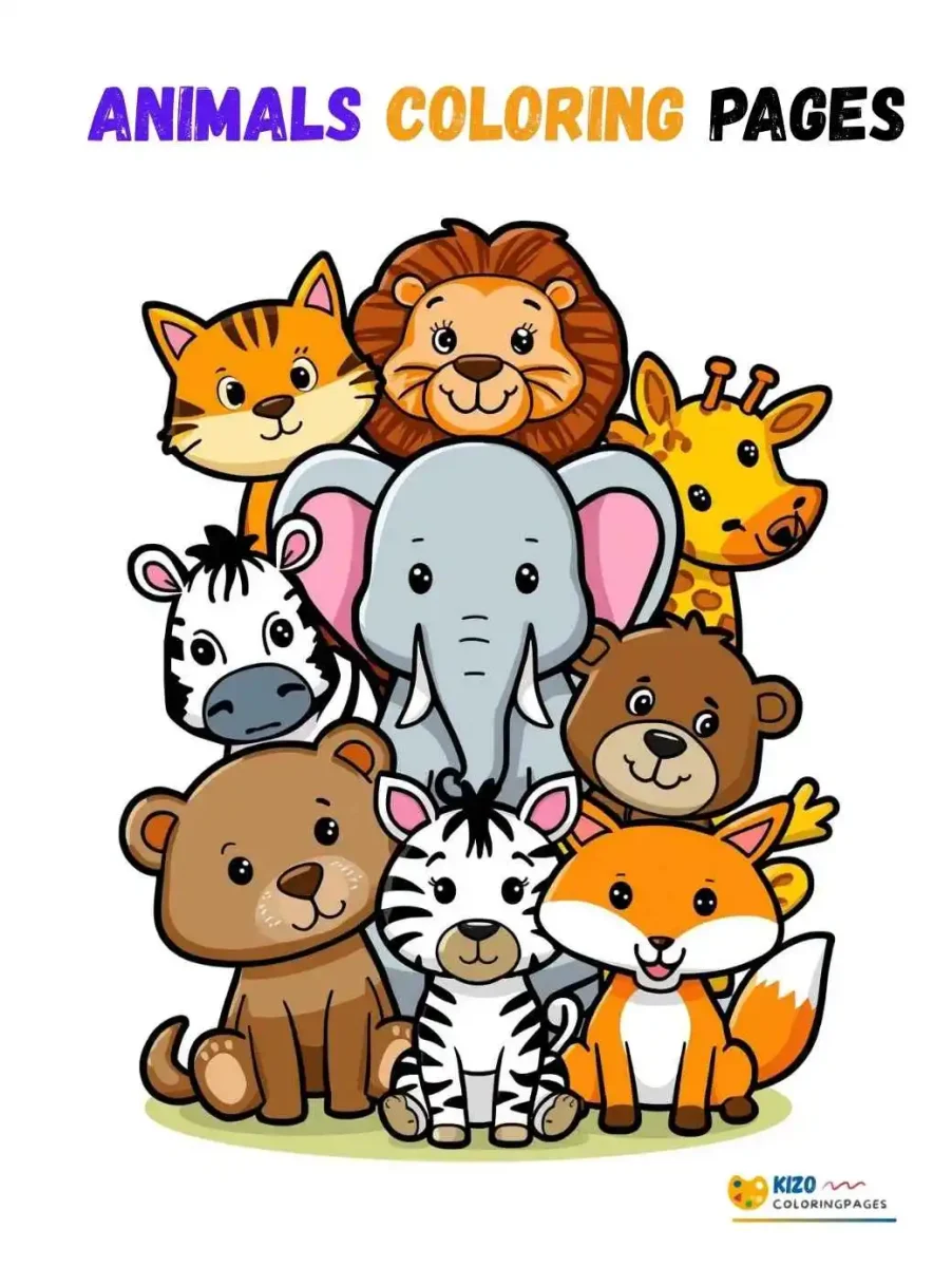 Free Animals Coloring Pages for Kids