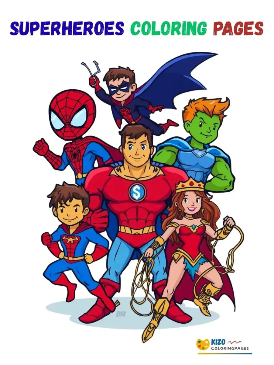 Free Superheroes Coloring Pages Fun Printable Sheets