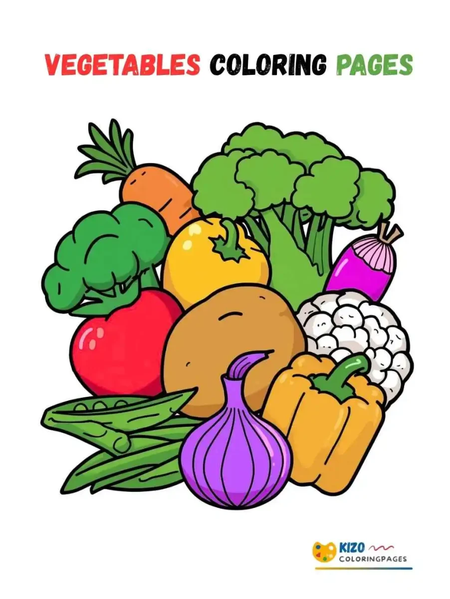 Vegetables Coloring Pages Fun Garden Produce