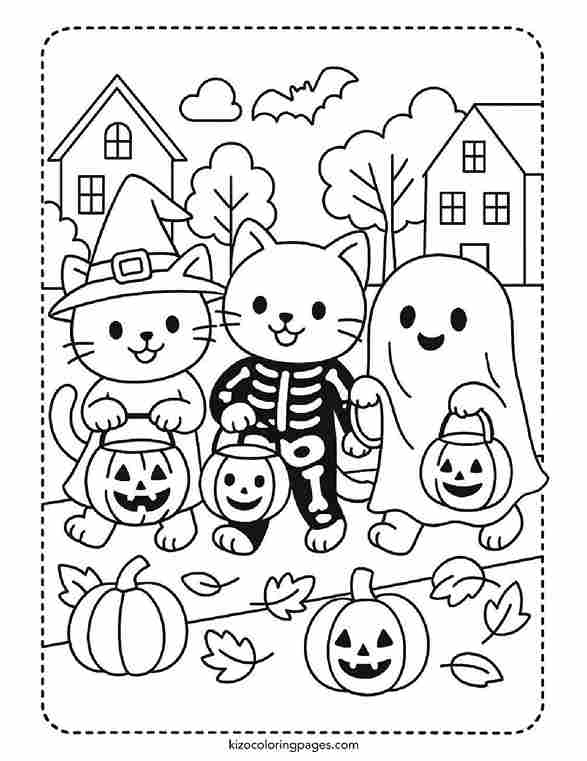 Candy Corn Cat Parade