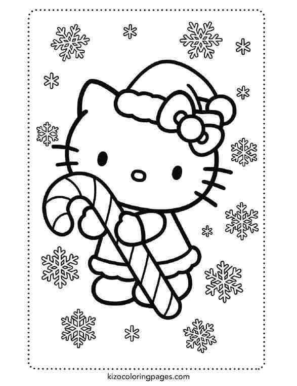 Hello Kitty Christmas Candy Cane