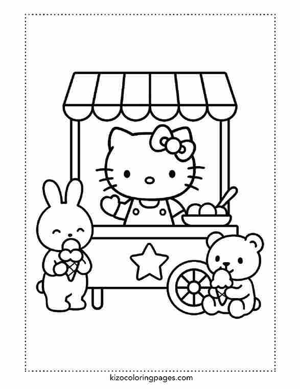 Hello Kitty Ice Cream Cart