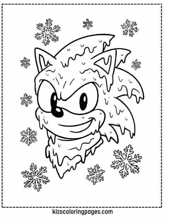 Ice Sonic with Snowflakes