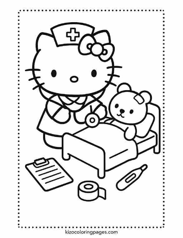 Nurse Hello Kitty Medical Theme