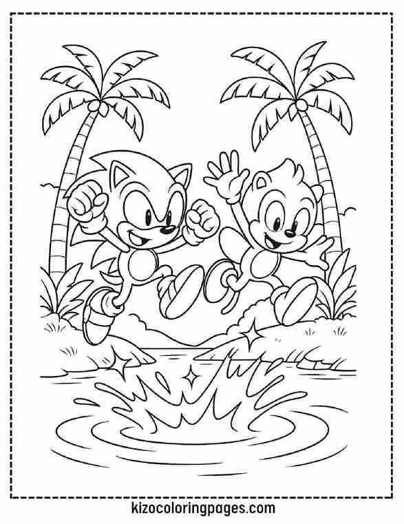 Sonic and Ray Jump into Lagoon