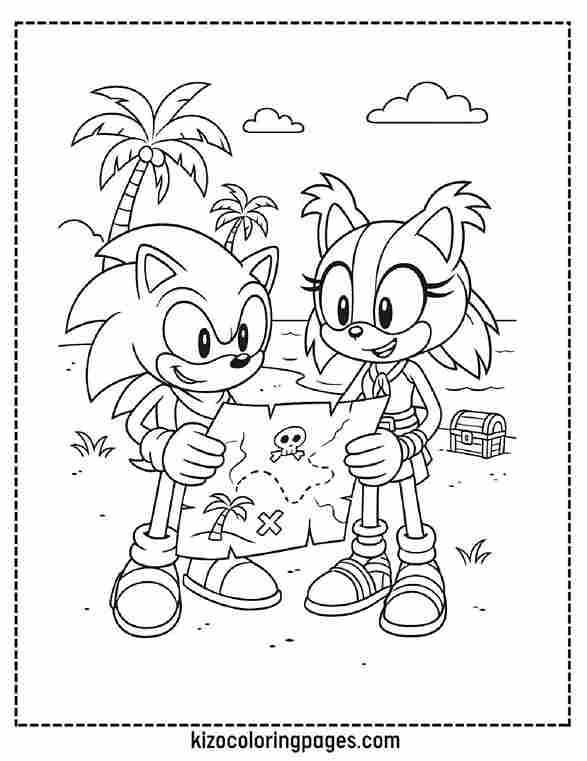 Sonic and Sticks Island Treasure Hunt