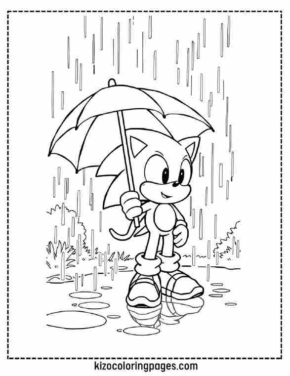 Sonic the Hedgehog in Rain