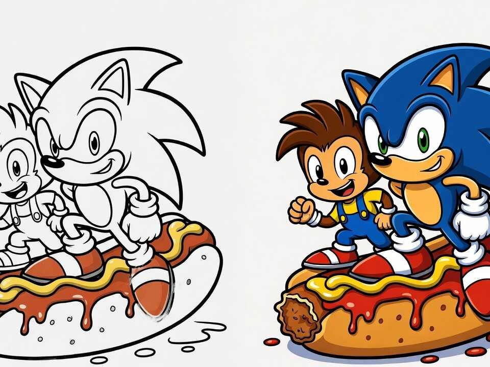 best sonic images for coloring pages