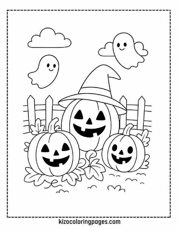 Cute Jack-o-Lantern Pumpkin Patch