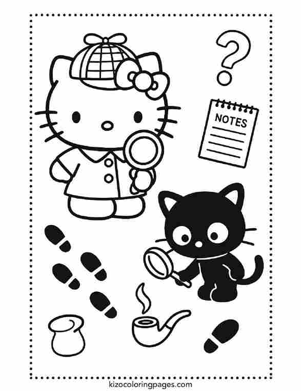 Detective Hello Kitty and Chococat Mystery