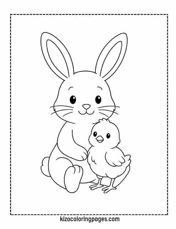 Easter Bunny with Chick