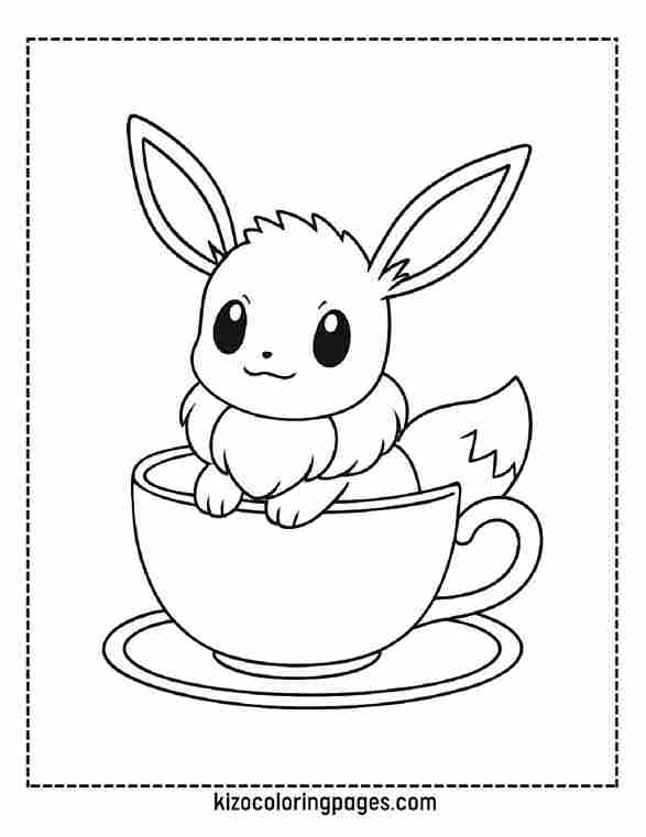 Eevee Sitting in Teacup