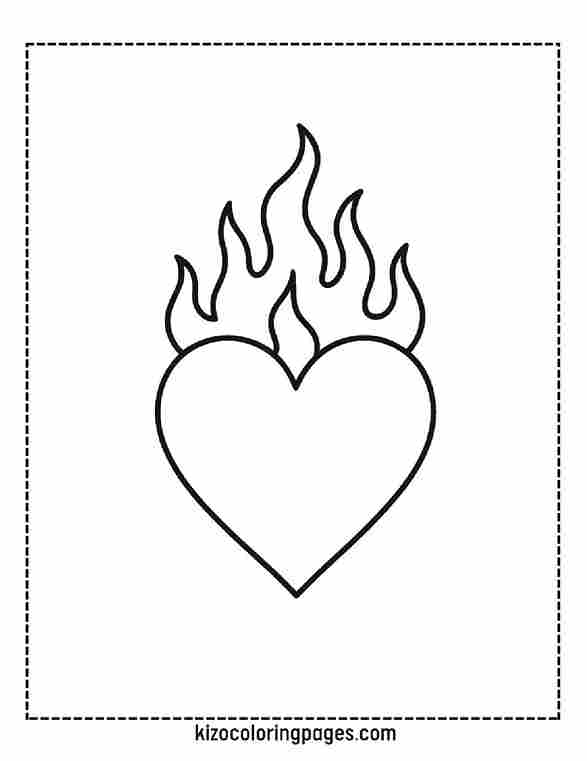 Flaming Valentine Heart