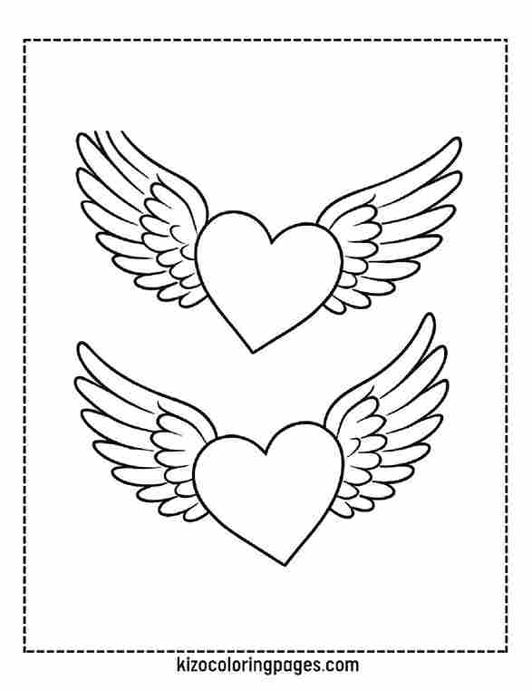 Flying Heart with Wings