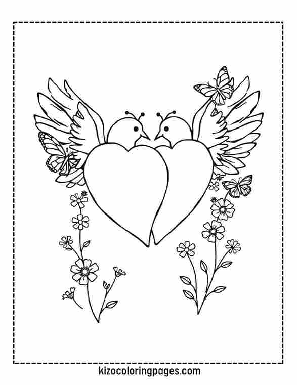 Heart with Doves