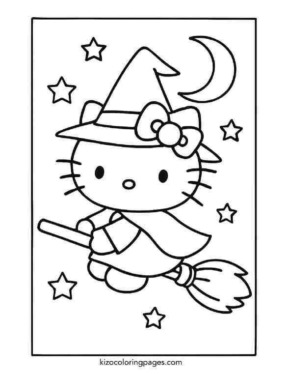Hello Kitty Witch Broom Halloween