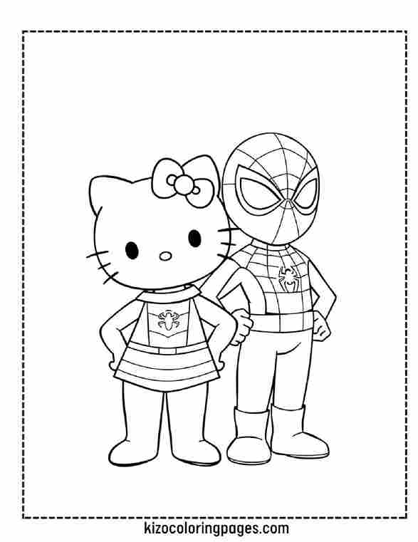 Hello Kitty and Spiderman