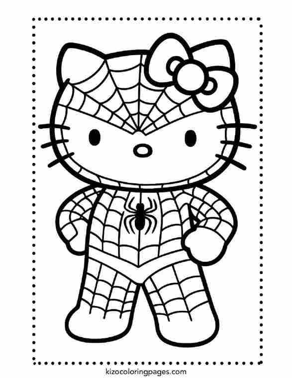 Hello Kitty in Spiderman Costume