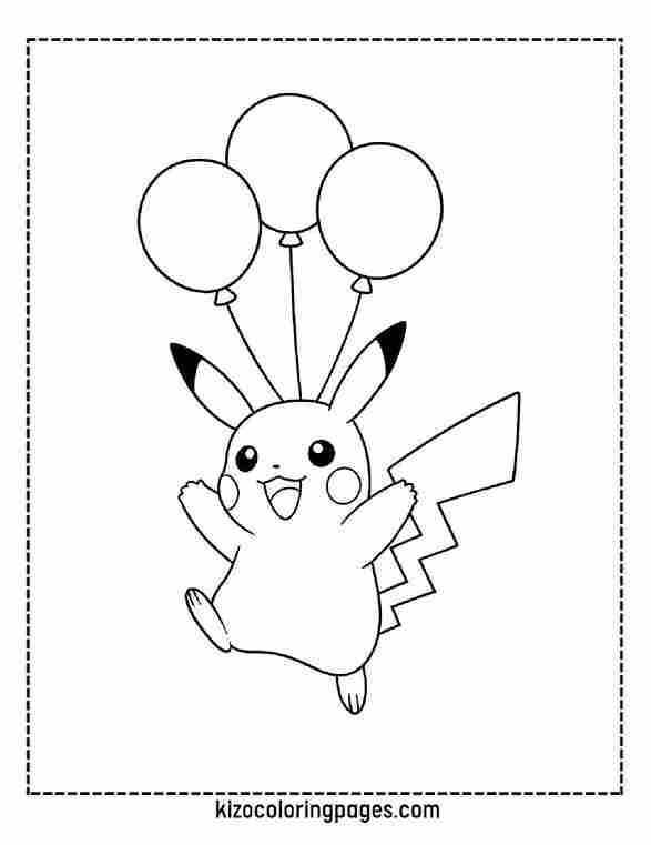 Pikachu with Balloons