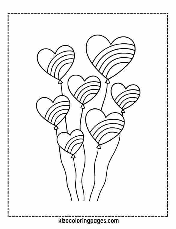 Rainbow Heart Balloons