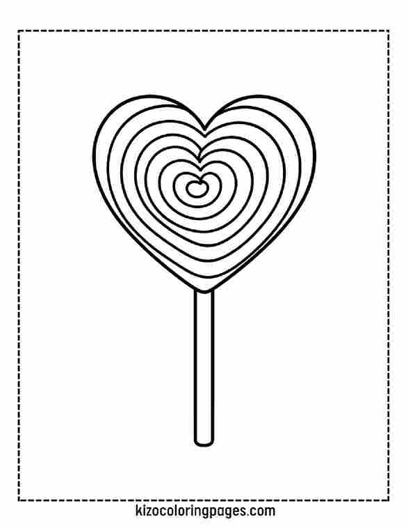 Rainbow Heart Lollipop