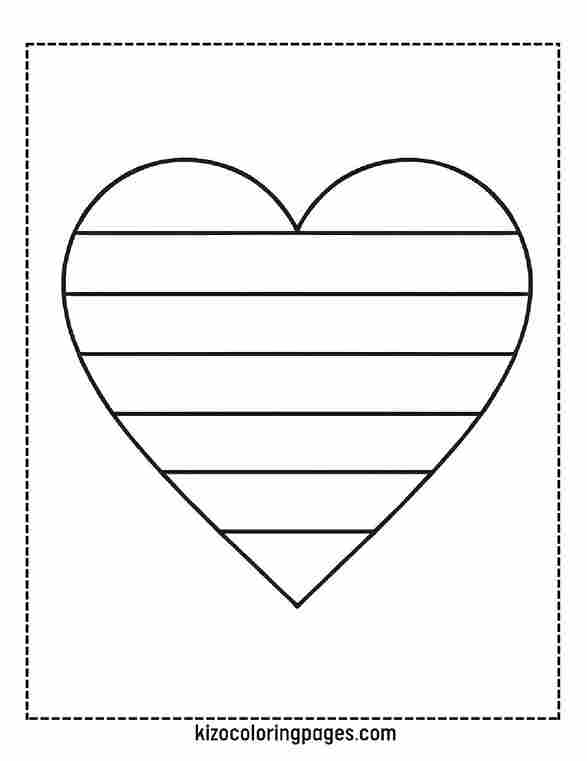 Rainbow Striped Heart